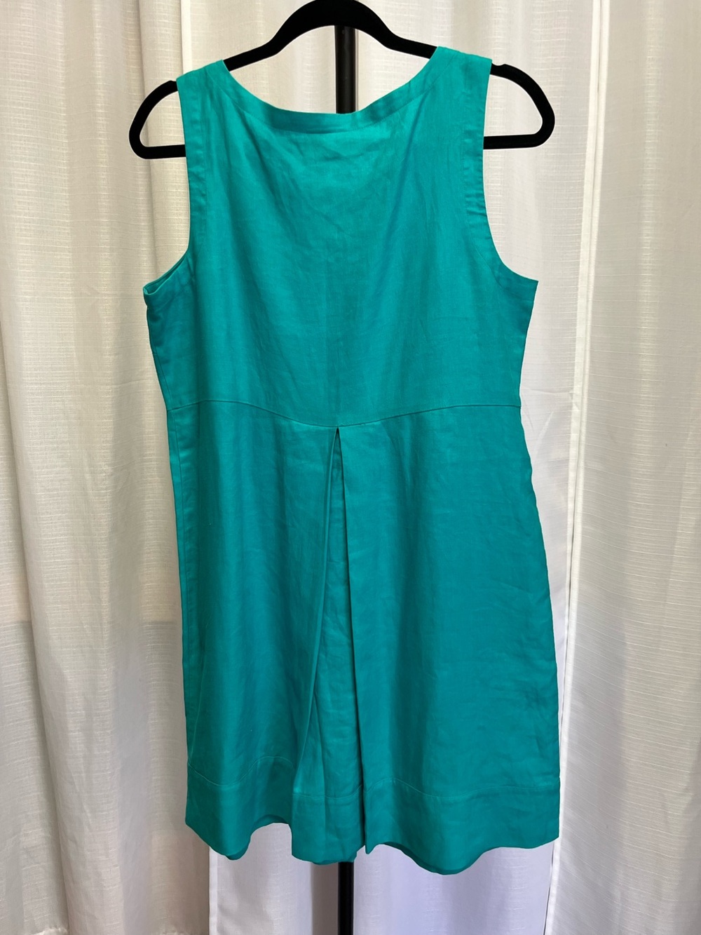 J.Jill linen shift dress in a vibrant lagoon teal | size small - Picture 5 of 6